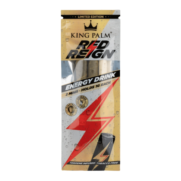 King Palm Flavor 2pk Rolls / Mini / Red Reign Energy Drink